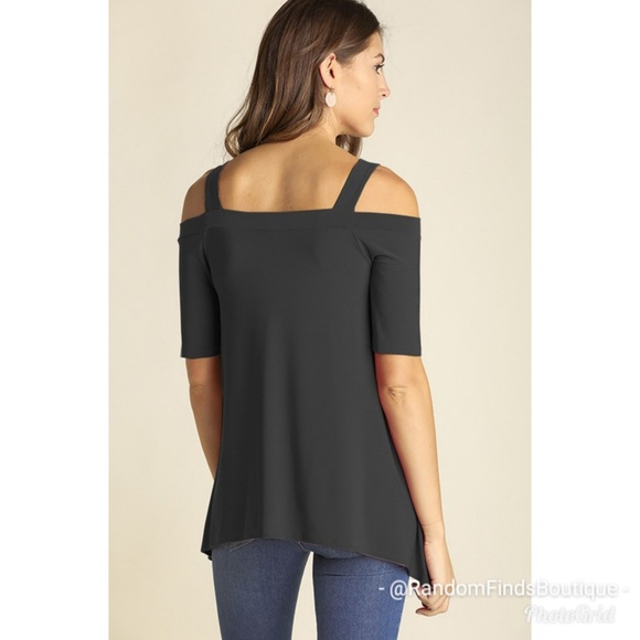 Dark mauve purple cold shoulder top available in Small, Medium & Large New - Picture 5 of 12